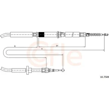 Brzdový systém Tažné lanko, parkovací brzda COFLE 92.10.7589