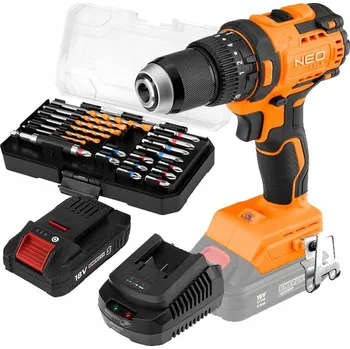 Vrtačka AKU VRTAČKA + 20 vrtáků a bitů + 4Ah Akumulátor + nabíječka NEO
