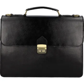 Kabelka Luxusní pánská kožená aktovka Delami Vera Pelle Cornel, černá