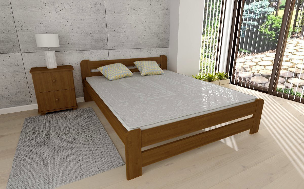 Zvýšená postel Halina 160x200 cm dub + rošt ZDARMA