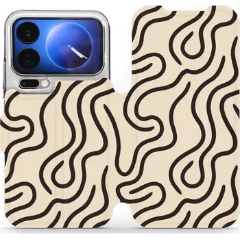 Pouzdro na mobilní telefon Flipové pouzdro Mobiwear - Xiaomi 17 Pro - VA60S Linky (Knížkové flip pouzdro, obal, kryt na mobil Xiaomi 17 Pro - VA60S Linky, materiál Umělá kůže + TPU - ochrana 360°, stojánek, silikonová vanička, magnetické zavírání)