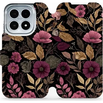 Pouzdro na mobilní telefon Flipové pouzdro Mobiwear - Xiaomi 17 - V170S Fialová kvítka (Knížkové flip pouzdro, obal, kryt na mobil Xiaomi 17 - V170S Fialová kvítka, materiál Umělá kůže + TPU - ochrana 360°, stojánek, silikonová vanička, magnetické zavírání)