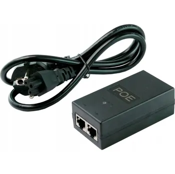 PoE napájecí zdroj 48V 0.5A 24W EVERCELL, uzemněný RJ45, napájecí kabel
