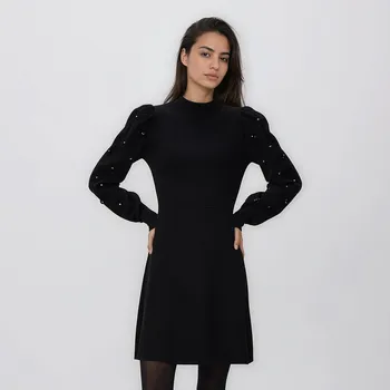 Dámské šaty Reserved - Žerzejové šaty - černý - 535HH-99X - 535HH-99X-XL