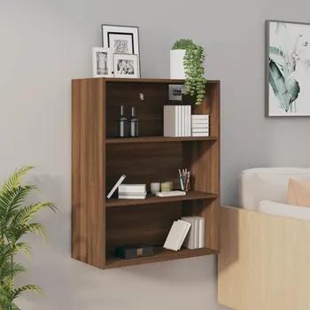 Příborník do zásuvky Závěsná nástěnná skříňka hnědý dub 69,5 x 32,5 x 90 cm