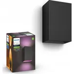 Venkovní nástěnné svítidlo Philips Hue černé, integrovaný LED zdroj 8 W