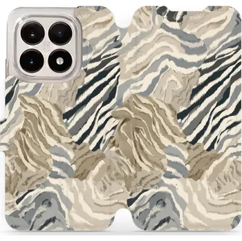 Pouzdro na mobilní telefon Flipové pouzdro Mobiwear - Xiaomi 15T - V168S Pruhovaná malba (Knížkové flip pouzdro, obal, kryt na mobil Xiaomi 15T - V168S Pruhovaná malba, materiál Umělá kůže + TPU - ochrana 360°, stojánek, silikonová vanička, magnetické zavírání)