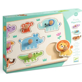 DJECO Vkládací puzzle Zvířata z džungle
