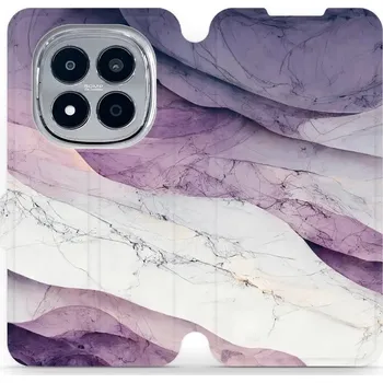 Pouzdro na mobilní telefon Flipové pouzdro Mobiwear - Xiaomi Redmi Note 15 Pro 5G - VP31S Bílý a fialový mramor (Knížkové flip pouzdro, obal, kryt na mobil Xiaomi Redmi Note 15 Pro 5G - VP31S Bílý a fialový mramor, materiál Umělá kůže + TPU - ochrana 360°, stojánek, silikonová)