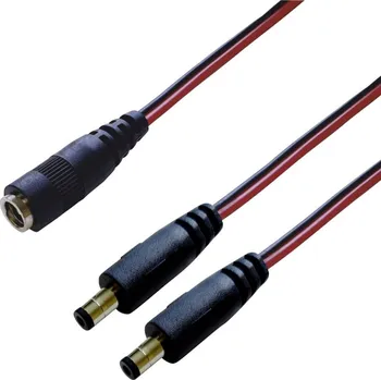 Rozvaděč BKL Electronic 075917 DC rozvaděč nízkonapěťová zástrčka - DC spojka 5.5 mm 2.5 mm 0.30 m 1 ks Single