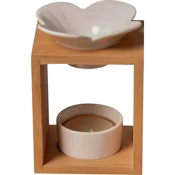 Aroma lampa Zen’Arôme Aromalampa na vosky a oleje vícedílná bílá Plumérie