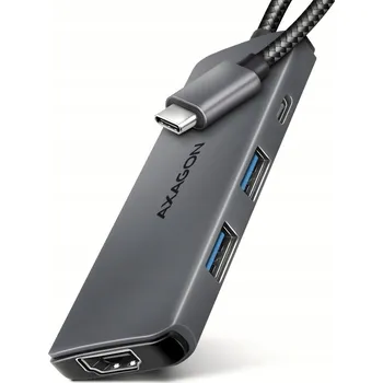 USB hub AXAGON multifunkční HUB 5v1 USB 5Gbps hub, 2x USB-A, USB-C, HDMI 8k/30Hz, PD 100W, kabel USB-C 15cm