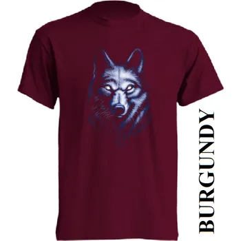 Pánské tričko levne-bavlnene-tricko-potisk-stin-vlk Barva: Light yellow - světle žlutá, velikost: S