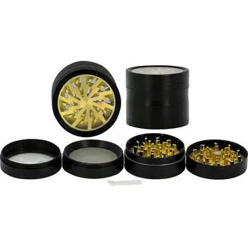 Humidor Čtyřdílný kovový drtič tabáku 11294