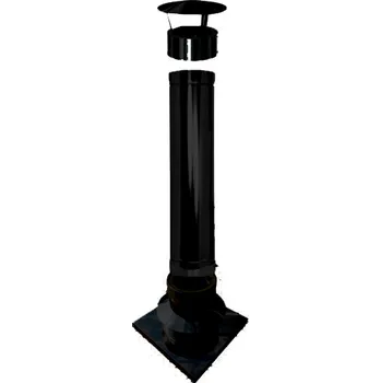 Komín Komínový nástavec s odvětráním černý kruh.zásun 180mm/1m