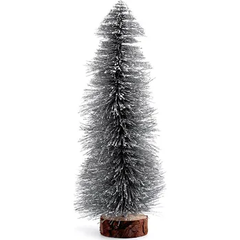 Vánoční dekorace Výprodej - Dekorace vánoční stromeček s glitry - stříbrná Varianta: 1 stříbrná, Balení: 1 ks