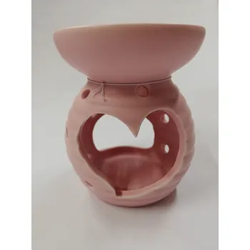 Aroma lampa Aromalampa růžová zaoblené srdce - výška 11 cm