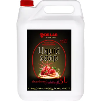 Mýdlo Dr.lab wash & clean liquid soap jahoda tekuté mýdlo 5l