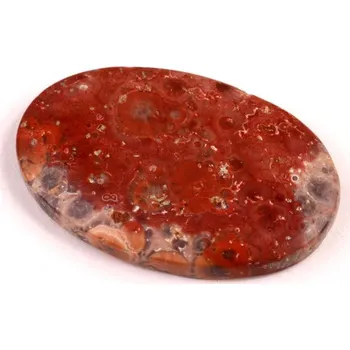 Korálek Kabošon Poppy Hill Jasper č.4365 (35x22x5mm)