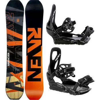 Snowboard RAVEN Snowboard set Raven Barracuda Carbon + vázání Raven S230 ORANŽOVÁ|ČERNÁ 2023
