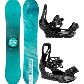 Snowboard RAVEN Snowboard set Raven PRO Marble Carbon + vázání Raven S230 147cm MODRÁ|ZELENÁ|ČERNÁ 2023