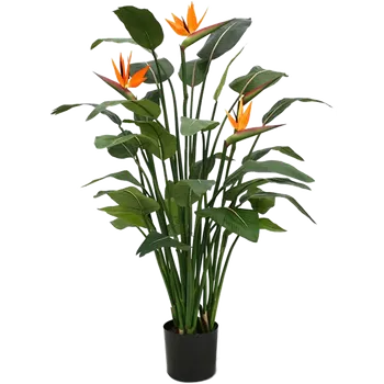 umělá květina Strelitzia Nicolai Deluxe (20x140cm)-umělá -ý + doprava zdarma
