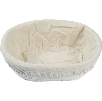 Vykrajovátko BrandNewCake lněná utěrka 22×15 cm – vložka do oválné ošatky na kynutí těsta