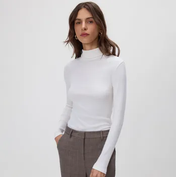 Dámské oblečení Reserved - Bavlněný rolák - krémová - ZI670-01X - ZI670-01X-M