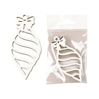 Set školních potřeb Bombka drewniana Sopel biała 3szt