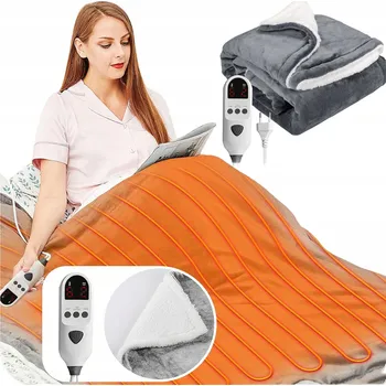 Elektrická deka vyhřívaná vyhřívací podložka velká měkká 180x130 + ovladač časovač