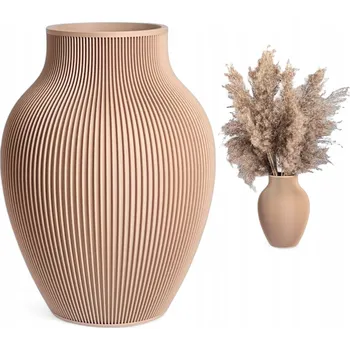 Váza Nerozbitná váza na květiny 22 cm Olivová váza Dekorace do domu Pevná váza