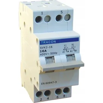 vypínač Přepínač zdroje napájení síť/agregát 16A 2P