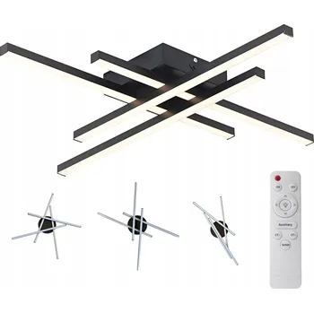 Stropní svítidlo Comely moderní stříbrné 3-bodové LED 18 W 60 cm