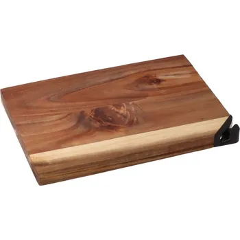 Kuchyňské prkénko Akáciové prkénko s brouskem na nože 25 x 18 cm