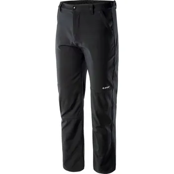 Pánské kalhoty Pánské kalhoty Hi-Tec černé XL prodyšné rychleschnoucí voděodolné