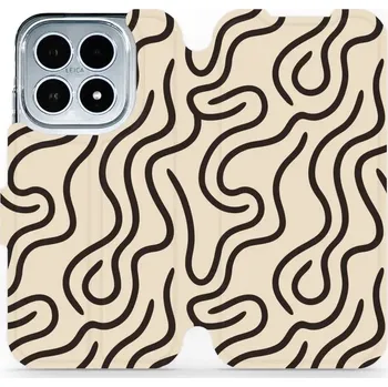 Pouzdro na mobilní telefon Flipové pouzdro Mobiwear - Xiaomi 17 - VA60S Linky (Knížkové flip pouzdro, obal, kryt na mobil Xiaomi 17 - VA60S Linky, materiál Umělá kůže + TPU - ochrana 360°, stojánek, silikonová vanička, magnetické zavírání)