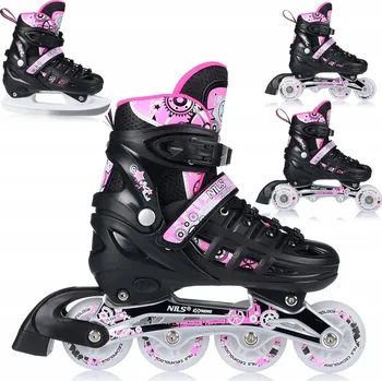 Kolečkové brusle BRUSLE 2V1 NASTAVITELNÉ PRO DĚTI 4v1 KOLEČKOVÉ BRUSLE LED KOLEČKA KOLEČKOVÉ BRUSLE BRUSLE NA LED KAUČUK