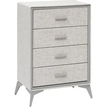 Komoda Šedá komoda Granite se 4 zásuvkami na nožkách, moderní do obývacího pokoje a ložnice, 64 cm 5five