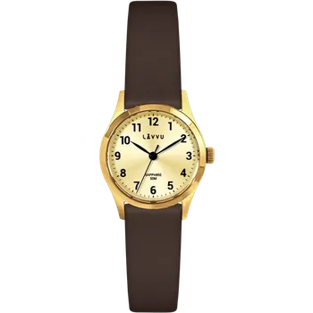 Hodinky LAVVU Zlato-hnědé dámské hodinky SKIEN se safírovým sklíčkem LWL5073 ( )