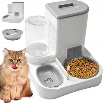 Miska pro psa DÁVKOVAČ KRMIVA A VODY PRO PSA KOČKU ZVÍŘATA 2v1