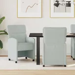 Jídelní židle na kolečkách 2 pcs Světle šedá 58 x 65 x 98 cm