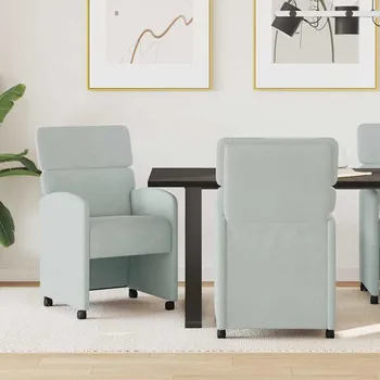 Jídelní židle na kolečkách 2 pcs Světle šedá 58 x 65 x 98 cm