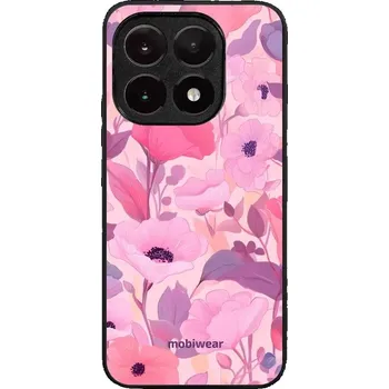 Pouzdro na mobilní telefon Lesklý kryt Mobiwear Glossy - Xiaomi 15T - GP74G Růžové květy snů (Prémiové lesklé pouzdro, obal, kryt Mobiwear Glossy na mobil Xiaomi 15T - GP74G Růžové květy snů, materiál Plast + TPU silikon - krytí po všech stranách, neošoupatelný potisk, tenké)