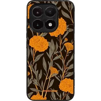 Pouzdro na mobilní telefon Lesklý kryt Mobiwear Glossy - Xiaomi 15T - V175S Oranžové květiny (Prémiové lesklé pouzdro, obal, kryt Mobiwear Glossy na mobil Xiaomi 15T - V175S Oranžové květiny, materiál Plast + TPU silikon - krytí po všech stranách, neošoupatelný potisk, tenké)