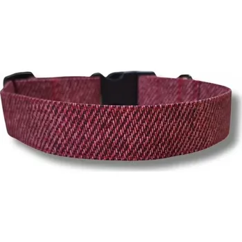 Obojek pro psa Softshellový obojek pro psa - JEANS ČERVENÝ