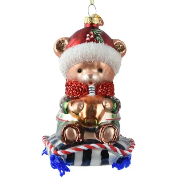 Vánoční dekorace Vánoční Koule - tvar L6.50-W7.70-H11.30cm Štítek a 1 129629