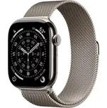 Apple Watch Series 11 GPS + Cellular 46mm Přírodní titan s přírodním milánským tahem - S/M
