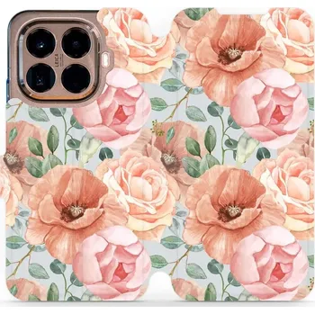 Pouzdro na mobilní telefon Flipové pouzdro Mobiwear - Xiaomi 15T Pro - MP02S Pastelové květy (Knížkové flip pouzdro, obal, kryt na mobil Xiaomi 15T Pro - MP02S Pastelové květy, materiál Umělá kůže + TPU - ochrana 360°, stojánek, silikonová vanička, magnetické zavírání)