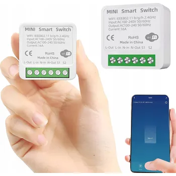 vypínač 2X PODOMÍTKOVÉ RELÉ BEZDRÁTOVÝ SPÍNAČ WiFi Modul TUYA SMART 16A