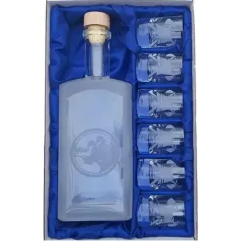 Dárková krabička Hasičská dárková kazeta a 6ks štamprlí - přilby